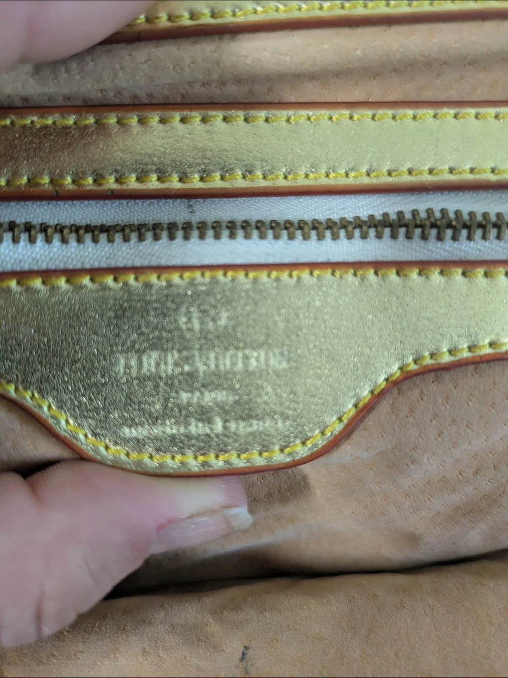 Louis Vuitton Navy Monogram Canvas Satchels And with Gold Leather Trim